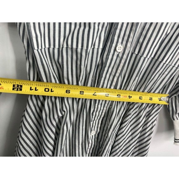 VTG POLO Dress w/Front Pockets Black White Stripe Boating Sailing Sz 14 - Picture 7 of 13
